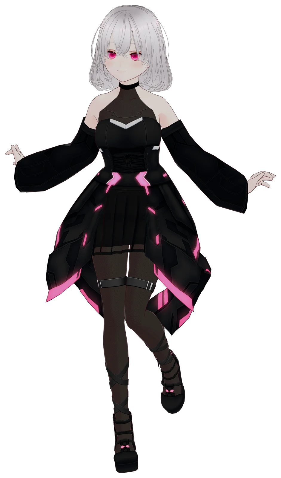 FlowMindsの3Dキャラクター・フロウの立ち姿